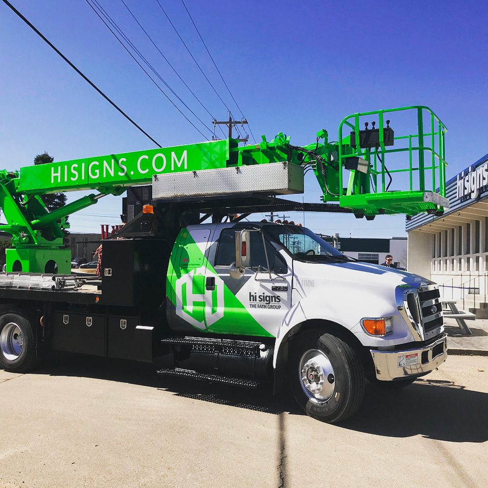 Hi-Signs — Picker truck