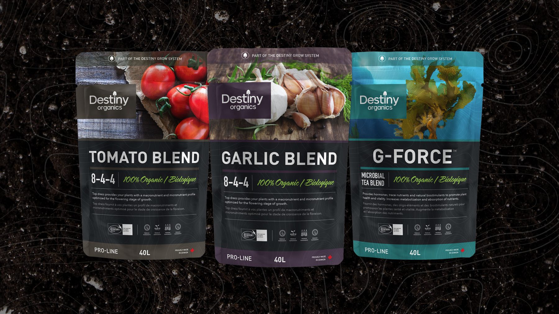 Destiny Organics packaging