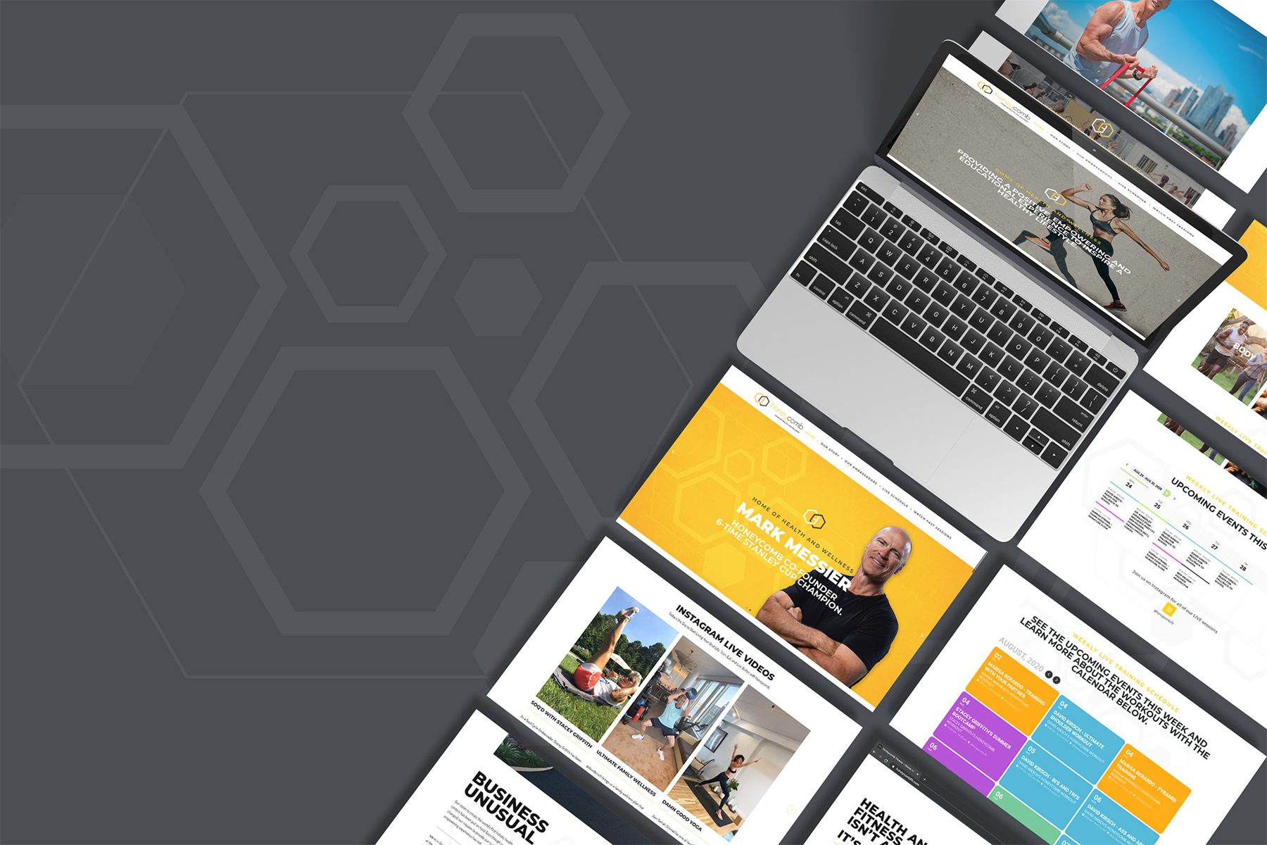 honeycomb fit website and social content