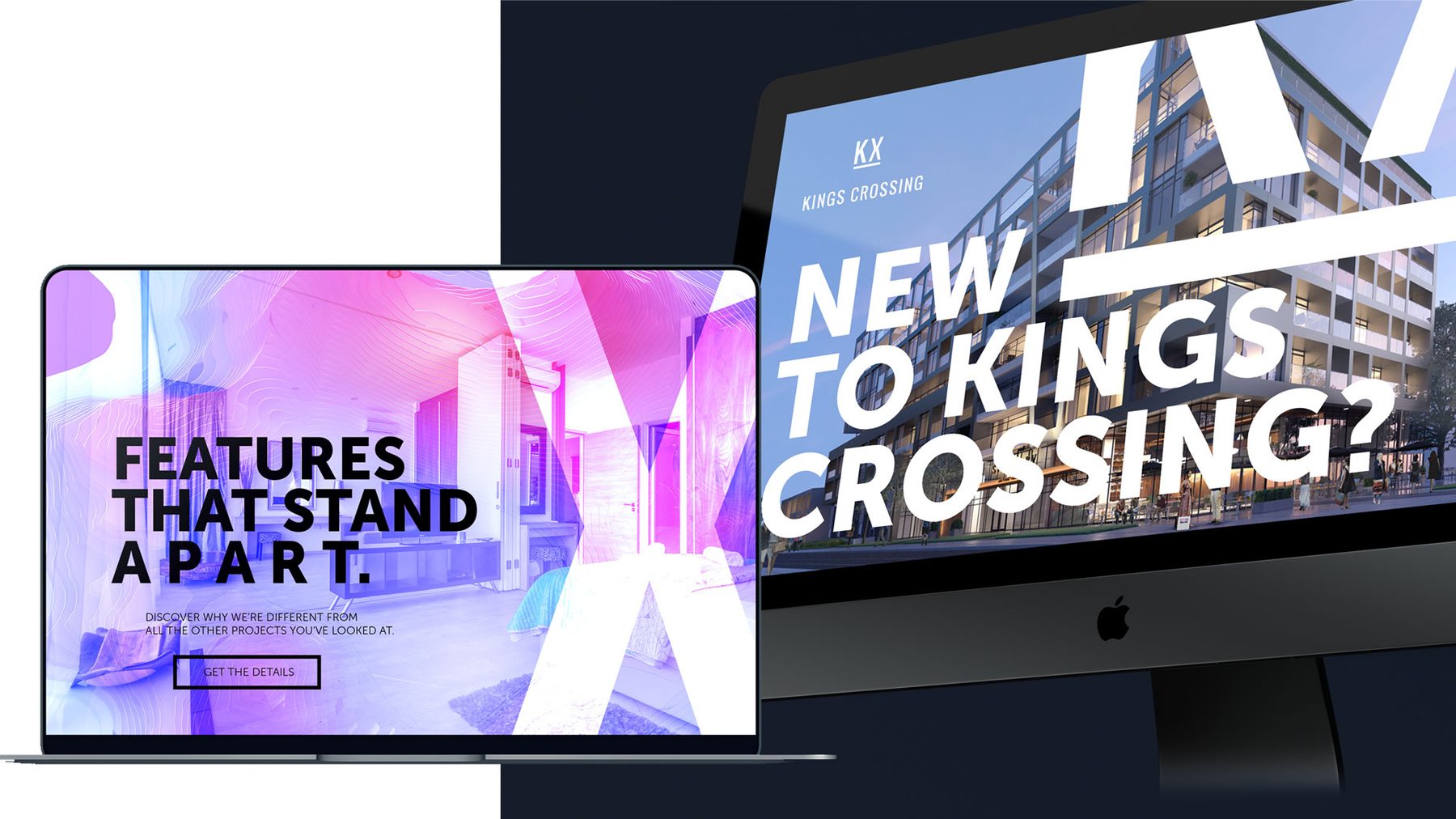 Kings Crossing landing page and billboard